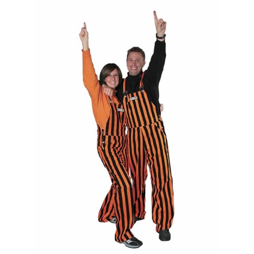Game Bib Overalls Orange and black Small Bengals Bears Gardening Pockets
